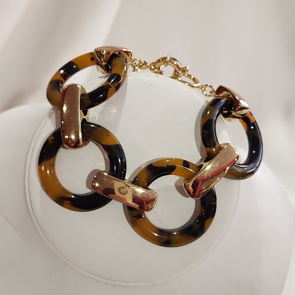 J.Crew Faux Tortoise Link Bracelet